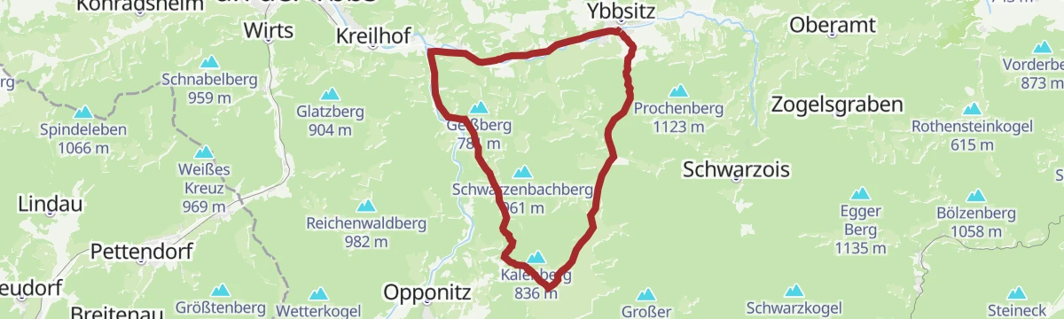 Route map: Alte Eisenstraße-Strecke